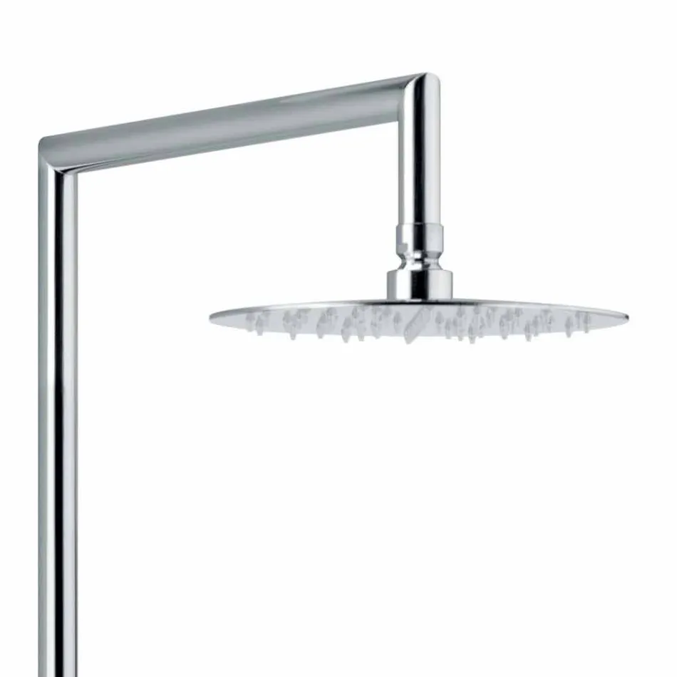 Mosiężna kolumna prysznicowa z głowicą prysznicową i prysznicem ABS Made in Italy - Padula Viadurini