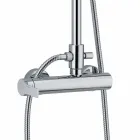 Mosiężna kolumna prysznicowa z głowicą prysznicową i prysznicem ABS Made in Italy - Padula Viadurini