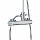 Mosiężna kolumna prysznicowa z głowicą prysznicową i prysznicem ABS Made in Italy - Padula Viadurini