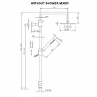 Mosiężna kolumna prysznicowa z kwadratową stalową głowicą prysznicową Made in Italy - Lipari Viadurini