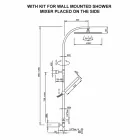 Mosiężna kolumna prysznicowa z okrągłą stalową głowicą prysznicową Made in Italy - Kennedy Viadurini
