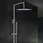 Mosiężna kolumna prysznicowa z okrągłą ultracienką głowicą prysznicową Made in Italy - Merio Viadurini