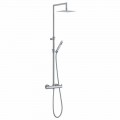 Kolumna prysznicowa z chromowanego mosiądzu z elastycznym wężem i prysznicem ręcznym wyprodukowana we Włoszech - Griso