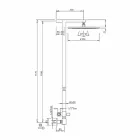 Kolumna prysznicowa z chromowanego mosiądzu ze stalową głowicą prysznicową Made in Italy - Marlo Viadurini