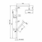 Kolumna prysznicowa z chromowanego mosiądzu z ultrasmukłą głowicą prysznicową Made in Italy - Primo Viadurini