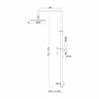 Teleskopowa i regulowana kolumna prysznicowa z chromowanego mosiądzu Made in Italy - Naspo Viadurini