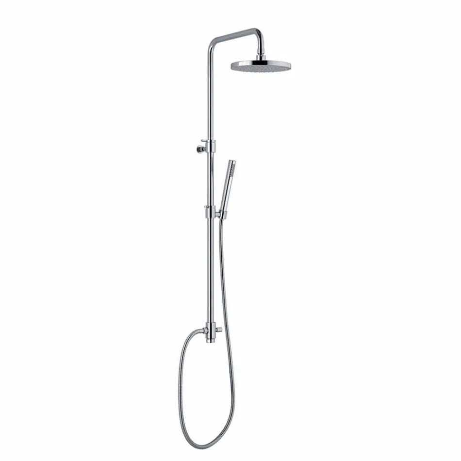 Teleskopowa i regulowana kolumna prysznicowa z chromowanego mosiądzu Made in Italy - Naspo Viadurini