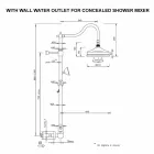 Mosiężna kolumna prysznicowa bez mieszacza Klasyczny design Made in Italy - Yunda Viadurini