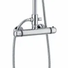 Nowoczesna kolumna prysznicowa z mosiężnym chromowanym wykończeniem Made in Italy - Gallo Viadurini