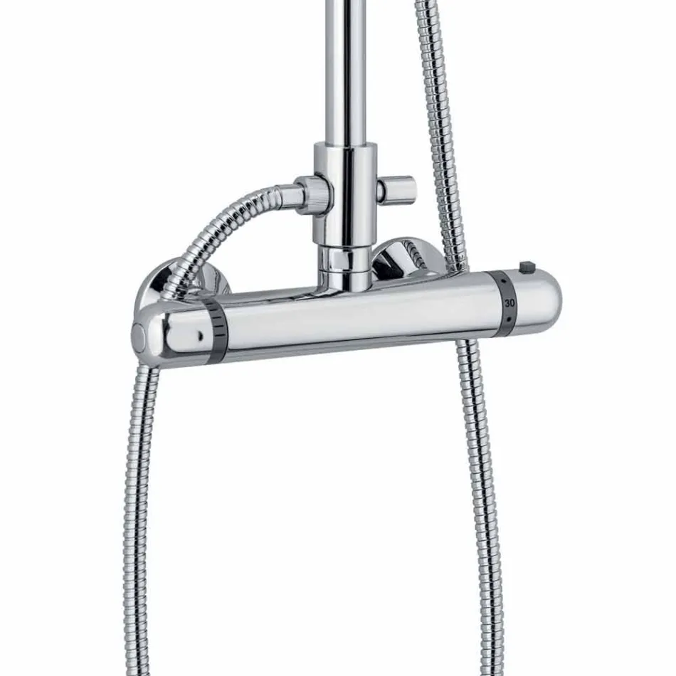 Nowoczesna kolumna prysznicowa z mosiężnym chromowanym wykończeniem Made in Italy - Gallo Viadurini