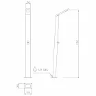 Zewnętrzna kolumna prysznicowa solarna ze stali nierdzewnej Made in Italy - Werner Viadurini