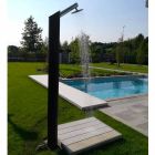 Kolumna prysznicowa Solar Garden z czarnej stali nierdzewnej Made in Italy - Werner Viadurini