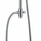 Teleskopowa kolumna prysznicowa z mosiądzu z okrągłą głowicą prysznicową Made in Italy - Lenio Viadurini