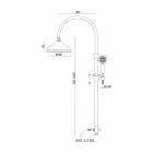 Teleskopowa kolumna prysznicowa z mosiądzu Klasyczny design Made in Italy - Nesto Viadurini