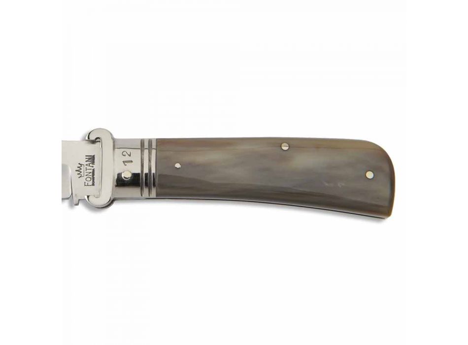 Antyczny nóż rzemieślniczy z rogiem lub drewnianą rączką Made in Italy - Mugello Viadurini