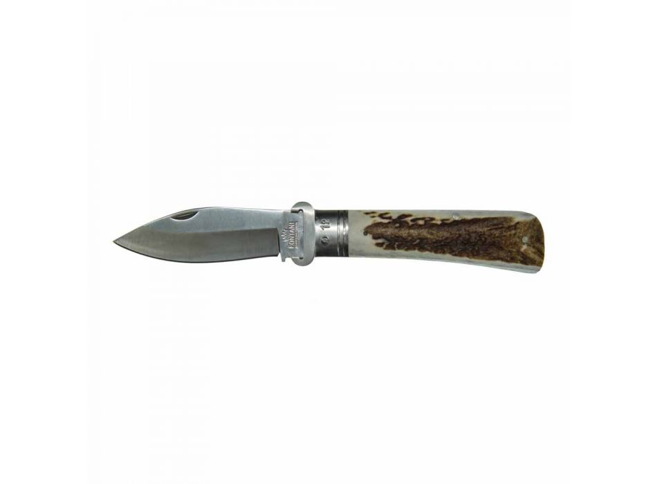 Antyczny nóż rzemieślniczy z rogiem lub drewnianą rączką Made in Italy - Mugello Viadurini