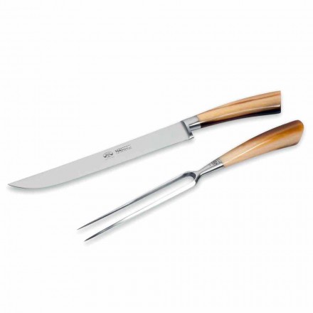 Nóż i widelec do pieczenia Berti wyłącznie dla Viadurini - Careno Viadurini