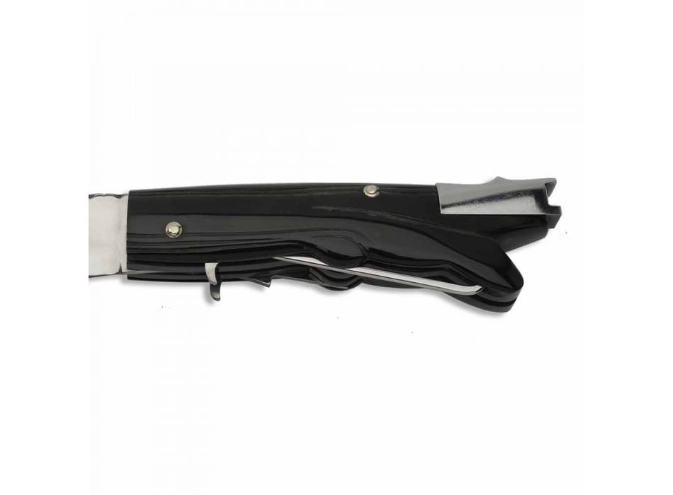 Antyczny nóż myśliwski z rękojeścią z rogu wołowego Made in Italy - Antique Viadurini
