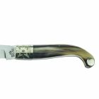 Florentine Artisan Nóż ze stalowym ostrzem 8,5 cm Made in Italy - Fiora Viadurini