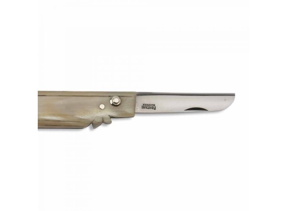 Nóż Palmerino z podwójnym ostrzem z ręcznie robionej stali Made in Italy - Merino Viadurini