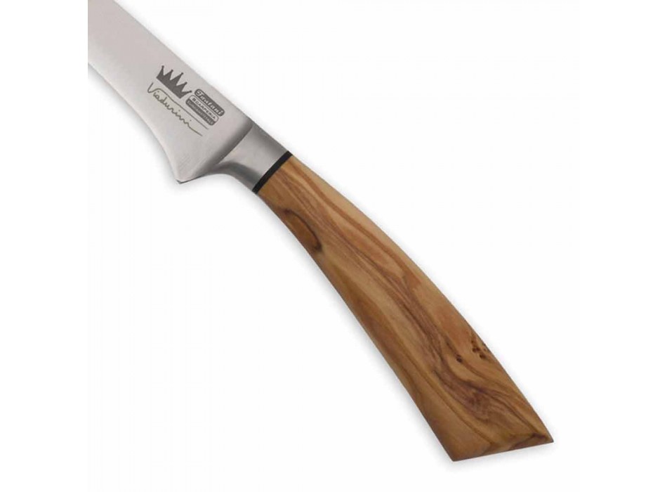 Nóż do trybowania z rękojeścią drewnianą lub rogową Made in Italy - Posca Viadurini