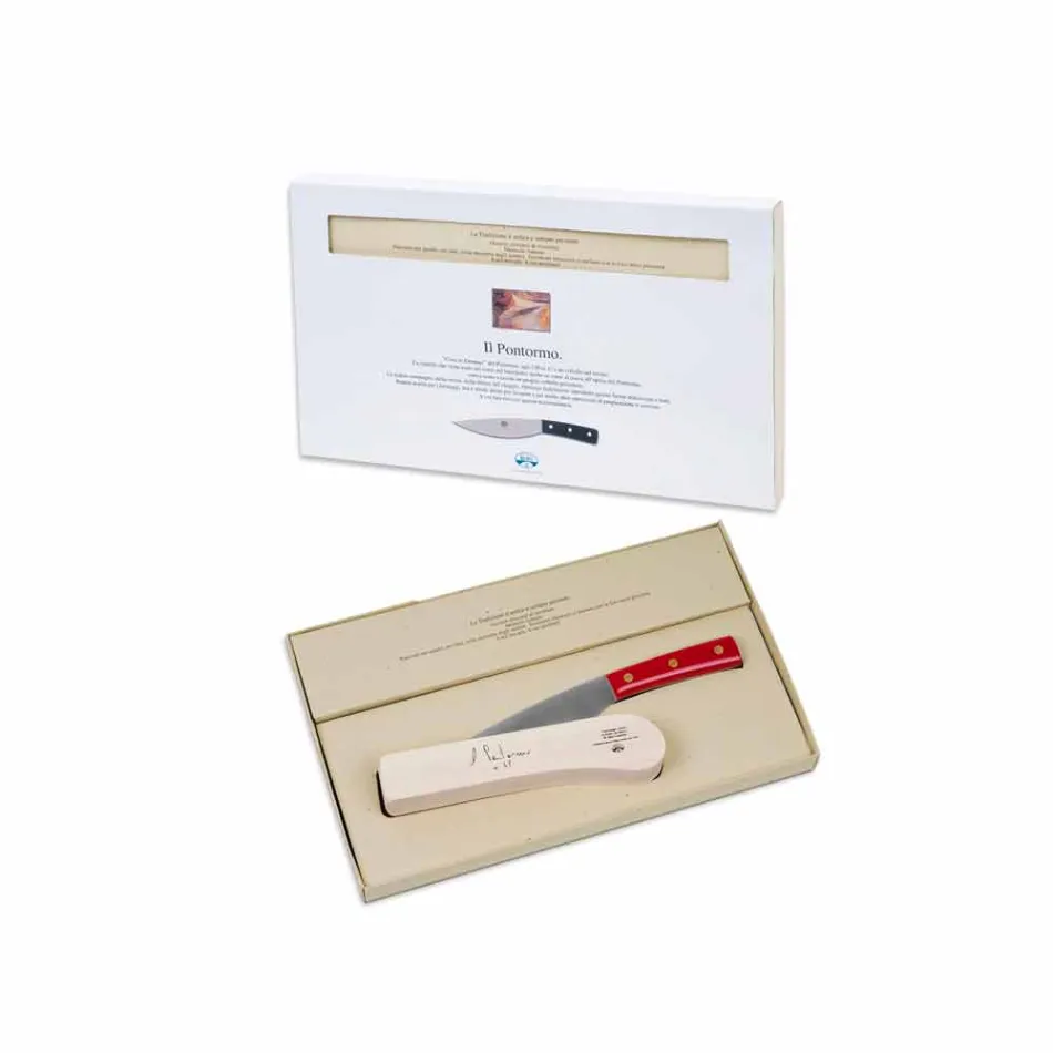 Nóż ze stali nierdzewnej Pontormo i blok Berti wyłącznie dla Viadurini - Abano Viadurini