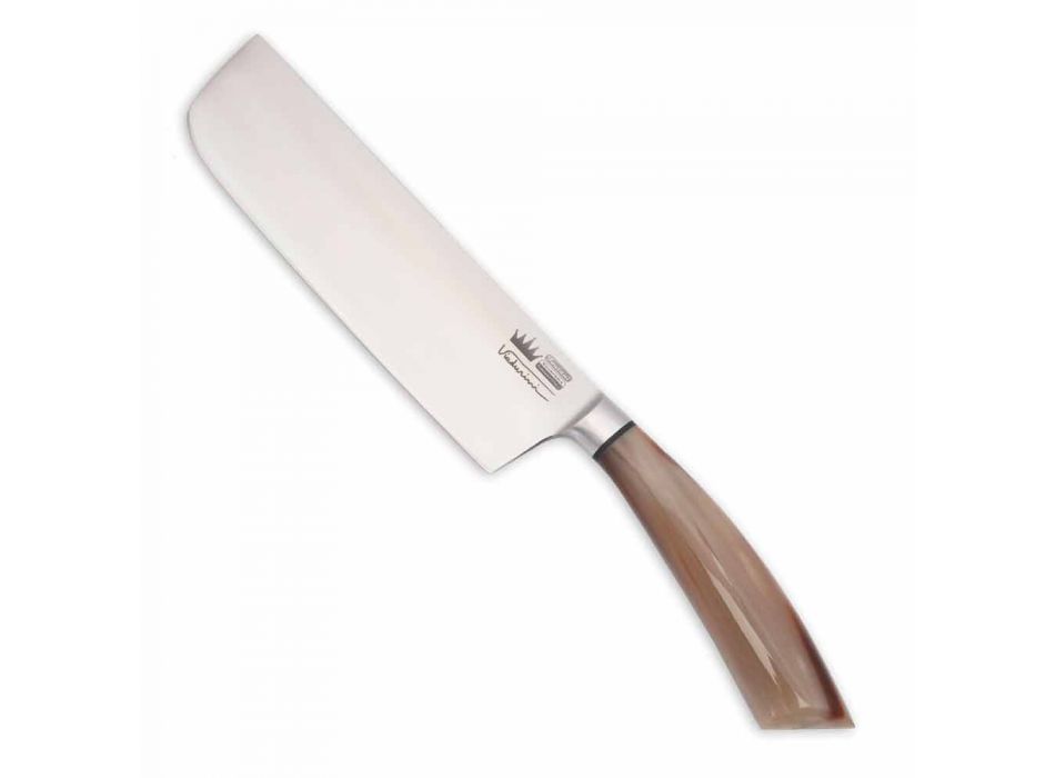 Nóż Usuba z ostrzem stalowym 16 cm Wykonany ręcznie we Włoszech - Dedolo Viadurini