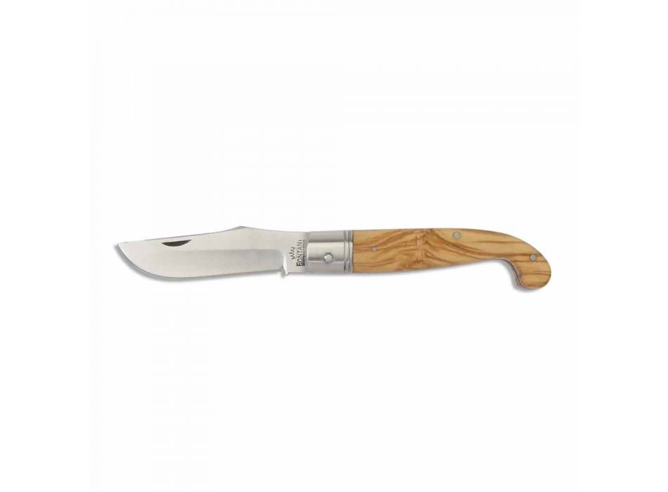 Ręcznie robiony nóż Zuava z drewnianą rączką lub rogiem Made in Italy - Zoeva Viadurini