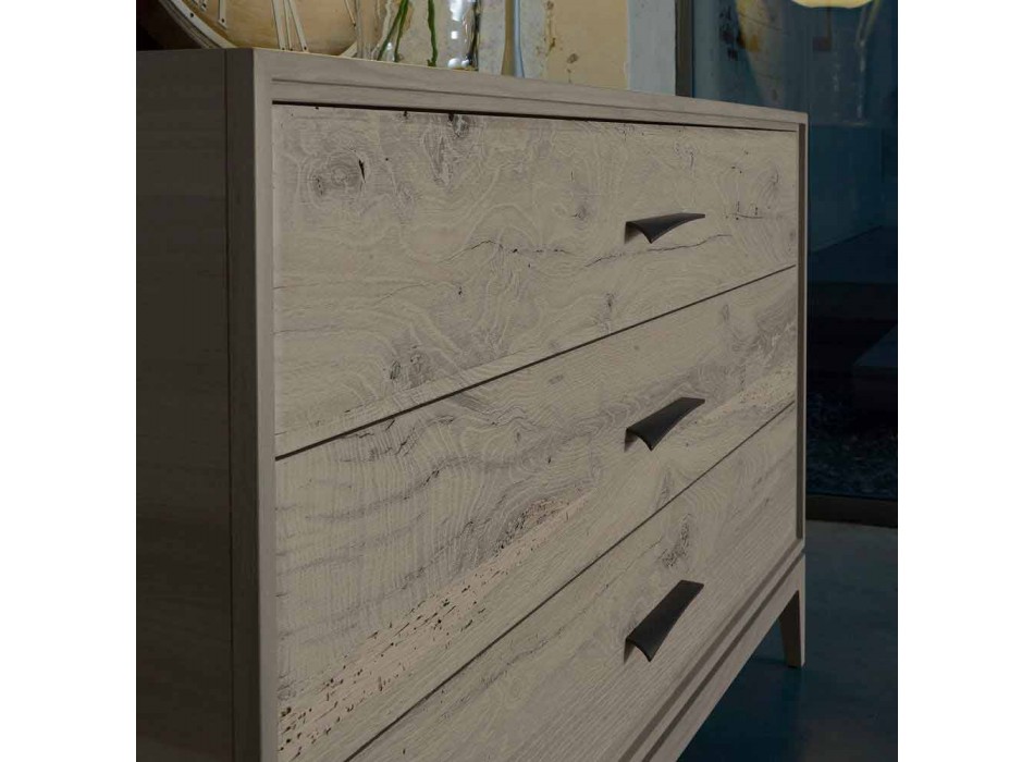 Nowoczesny design kredens 3-szufladowy, W 131 x D 55 x wys. 80 cm, Sandro Viadurini