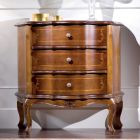 Komoda 3 lub 4 szuflady z luksusowego drewna inkrustowanego Made in Italy - Leonor Viadurini