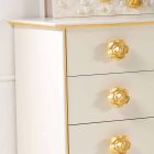 Dresser 4 szuflady wyposażone w drewniane gałki w kształcie ró Renoir Viadurini