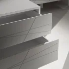 Komoda z 3 szufladami z malowanej płyty wiórowej - Gemelli Viadurini