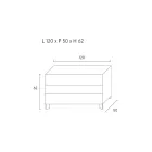 Komoda z 3 szufladami z malowanej płyty wiórowej - Gemelli Viadurini