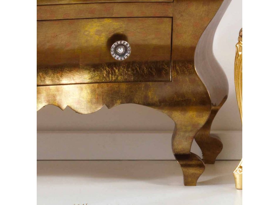 Komoda z klasycznym wyglądzie wykonany z litego drewna Bellini Viadurini