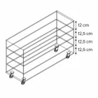 Ekstra lekka szklana komoda i sześć białych szuflad z drewna Made in Italy - Ganzo Viadurini