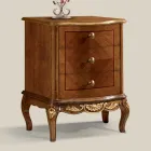 Sypialnia nocna z drewna z 3 szufladami Made in Italy - Chantilly Viadurini
