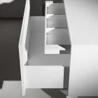 Stolik nocny z 1 szufladą z malowanej płyty wiórowej - Leone Viadurini