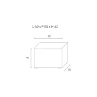 Stolik nocny z 1 szufladą z malowanej płyty wiórowej - Leone Viadurini