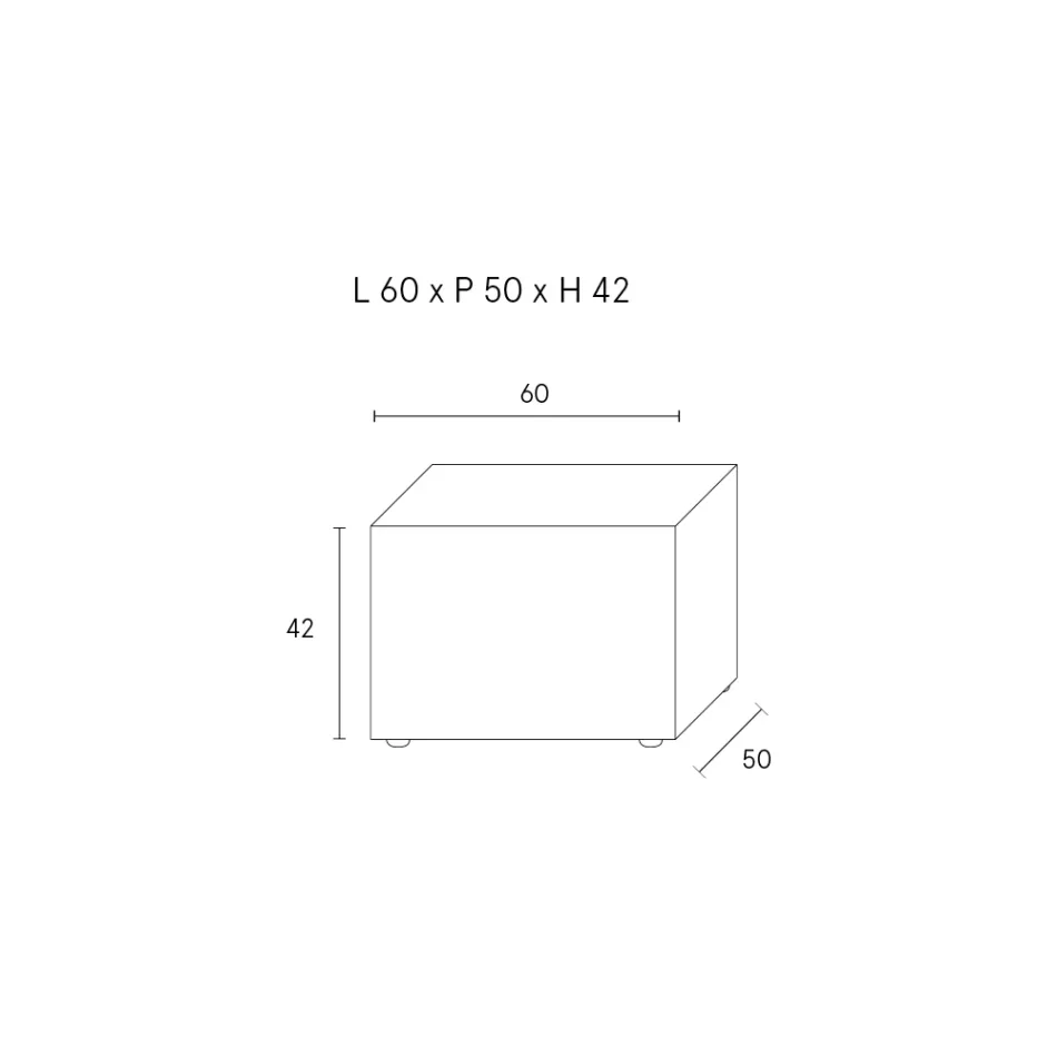 Stolik nocny z 1 szufladą z malowanej płyty wiórowej - Leone Viadurini