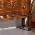 Szafka nocna z 3 szufladami z drewna orzechowego Bassano Made in Italy - Luxury Viadurini