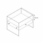 Stolik nocny o nowoczesnym designie z wyjątkowo przezroczystego szkła Made in Italy - Secret Viadurini