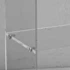 Przezroczysty akrylowy kryształowy stolik nocny z półką designerską - Minervo Viadurini