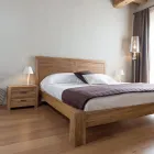 Solidna szafka nocna z drewna tekowego z 2 szufladami - Vovinam Viadurini