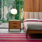 Nowoczesny stolik nocny 2 szuflady z dębu antycznego, L 60 x D 42 cm, Margo Viadurini