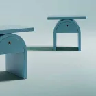 Nowoczesny stolik nocny do sypialni z kolorowego drewna - Arcom Viadurini