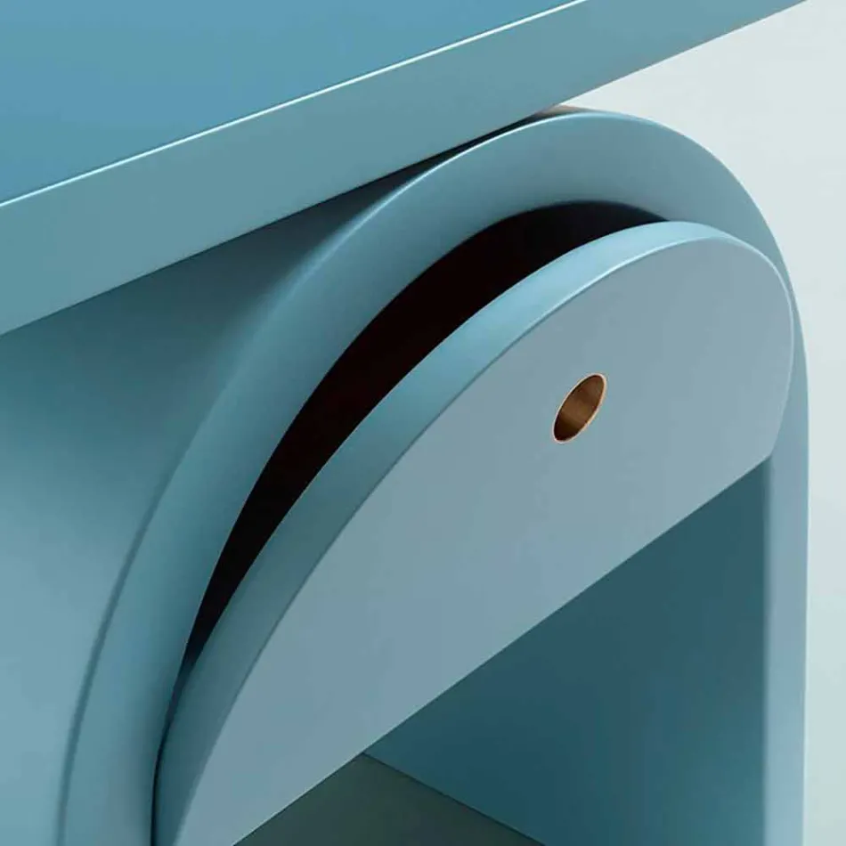 Nowoczesny stolik nocny do sypialni z kolorowego drewna - Arcom Viadurini