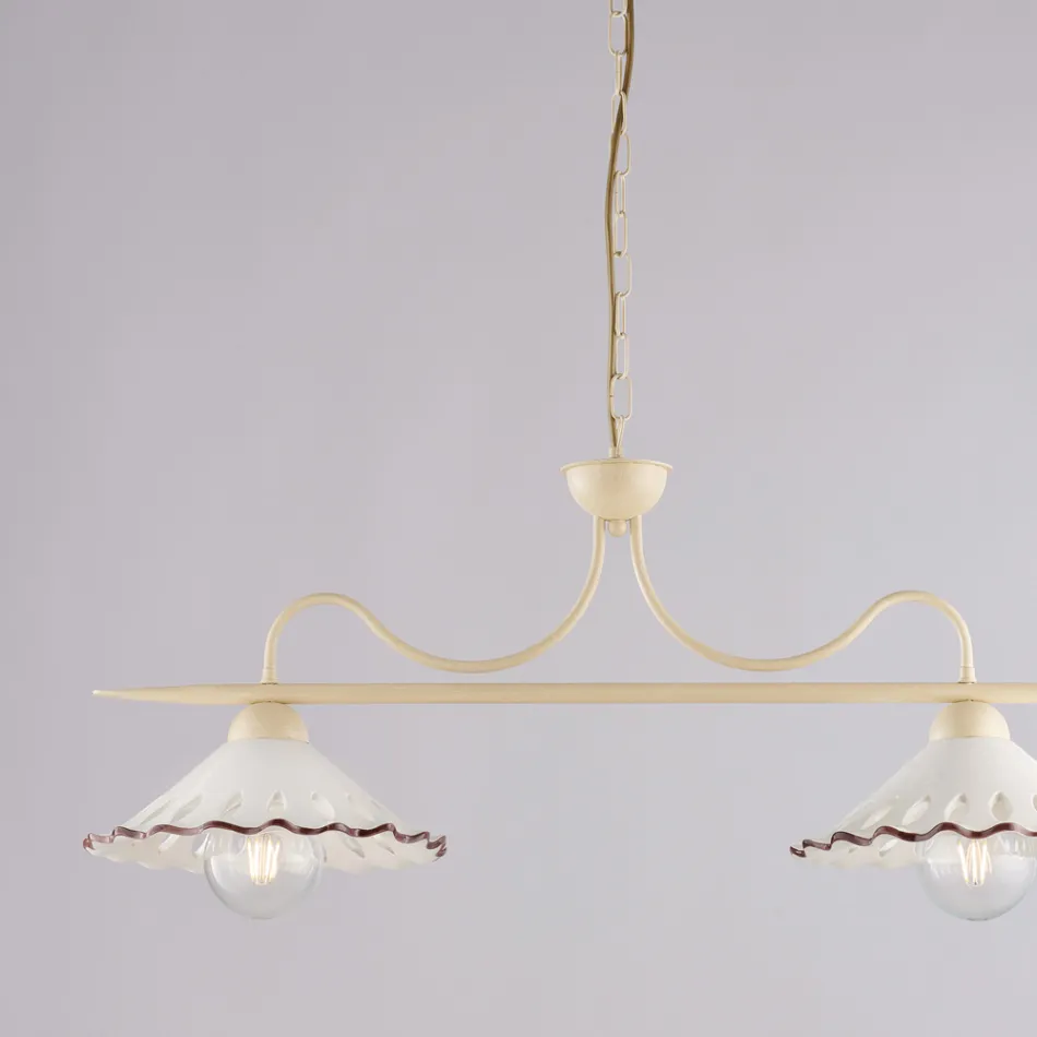 Świetlny dodatek do wystroju ze szkła i metalu, wyprodukowany we Włoszech, o wyjątkowym wyglądzie - Mira Viadurini