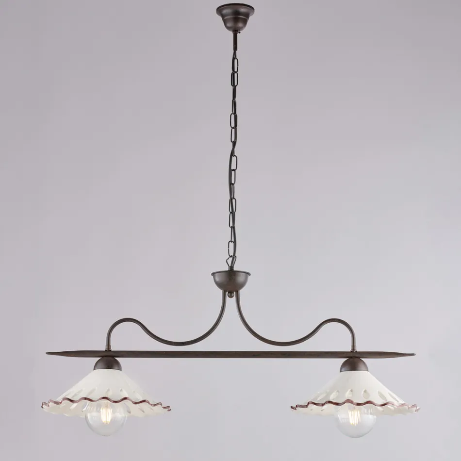 Świetlny dodatek do wystroju ze szkła i metalu, wyprodukowany we Włoszech, o wyjątkowym wyglądzie - Mira Viadurini