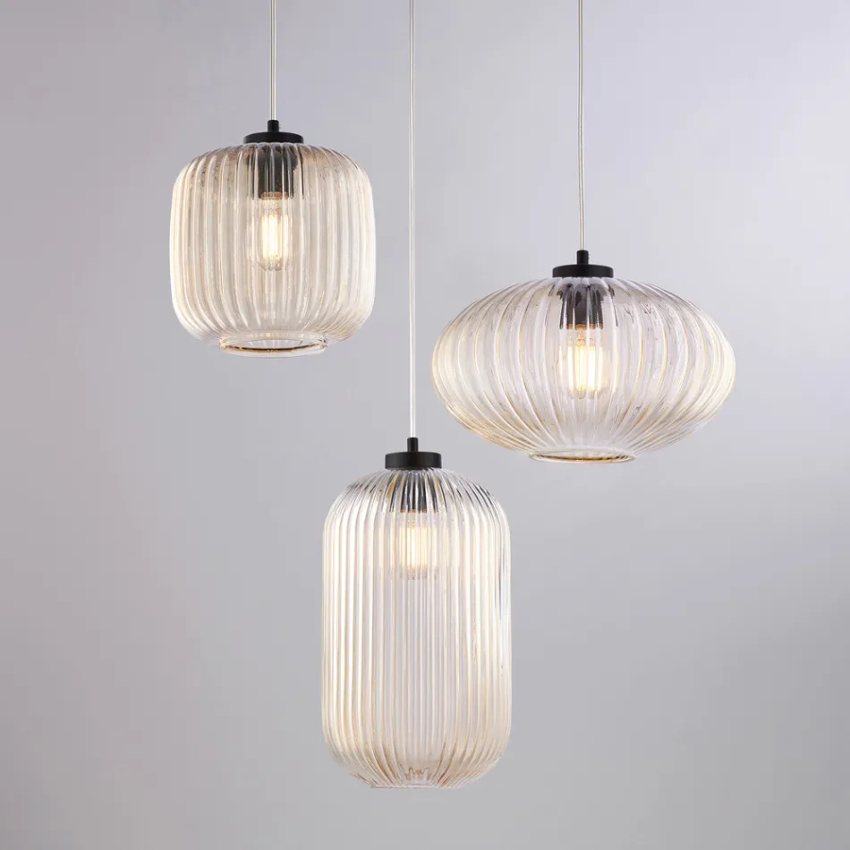 Jasny, designerski dodatek ze szkła i metalu, wyprodukowany we Włoszech, o stylowym wyglądzie - Tucana Viadurini