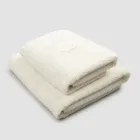 Kompletny zestaw ręczników do twarzy i ręczników dla gości z mieszanki frotte i lnu – Kilim Viadurini